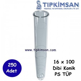 TÜP - PLASTİK - P.S - D.K - 16 x 100 mm 250 Adet