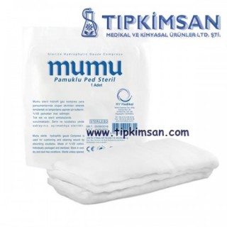 STERİL PAMUKLU PED - 10 cm x 20 cm STERİL