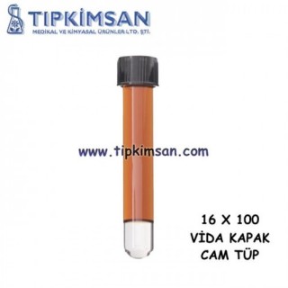 CAM TÜP - VİDALI - 16 x 100 mm - Adet