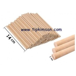 EKÜVYON ÇUBUĞU 15 cm. Ahşap Pamuksuz 100 Adet