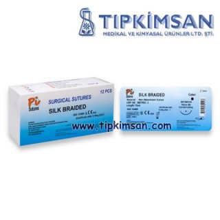 İPEK İPLİK 3/0 KESKİN 24 mm - 12 ADET
