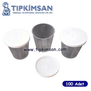 İLAÇ KADEHİ 30 ML GÖVDE + KAPAK - 100 ADET