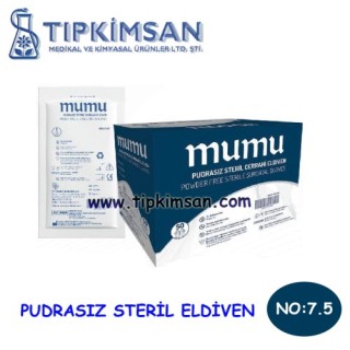 STERİL ELDİVEN PUDRASIZ - ÇİFT - NO: 7.5