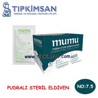 STERİL ELDİVEN PUDRALI - ÇİFT - NO: 7,5