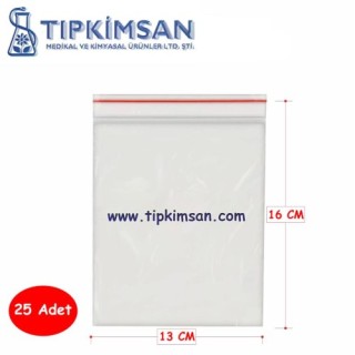 KİLİTLİ TORBA - 13 cm x 16 cm - 25 Adet
