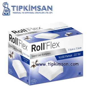 Roll Flex Steril Gaz Kompres 7.5cm x 7.5cm 100 ADET