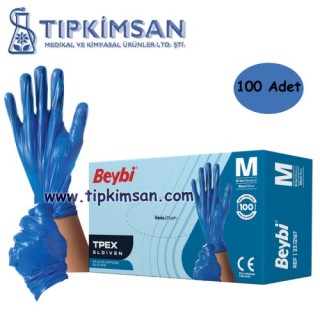 TPEX Eldiven Mavi - Medium - 100'lük Kutu