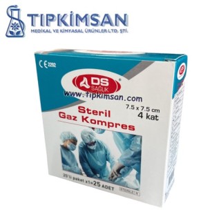Steril Gaz Kompres - Damla - 25 Parça - 7.5 x 7.5 cm 4 Kat