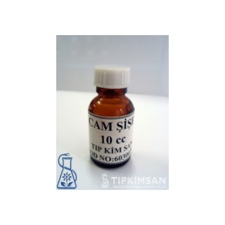 CAM ŞİŞE-10 cc.-Pls. KAPAKLI-KAHVERENGİ