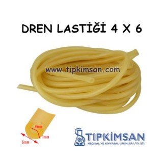 DREN LASTİĞİ - LASTİK TURNİKE - 4 X 6 SERUM LASTİĞİ - 1 METRE