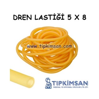 DREN LASTİĞİ - LASTİK TURNİKE - 5 X 8 SERUM LASTİĞİ - 1 METRE
