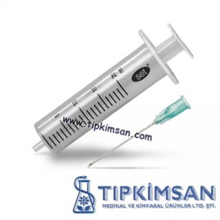 STERİL ENJEKTÖR 20 cc.CONTASIZ-2 Parça-Yeşil Uç