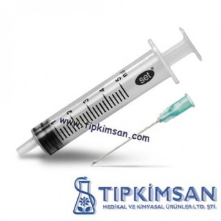 STERİL ENJEKTÖR 5 cc.CONTALI-3 Parça-Yeşil Uç
