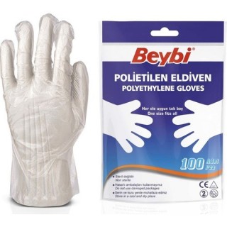 PET - ŞEFFAF - NAYLON ELDİVEN - 100 Adetlik Paket - İTHAL