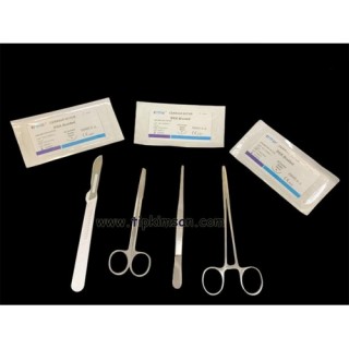 EPİZYO DİKİŞ SETİ -3 ADET İPLİK - CERRAHİ SET 4 PARÇA