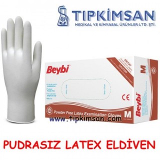 MUAYENE ELDİVENİ - LATEX - 100 Adet - Pudrasız - BEYBİ - MEDIUM