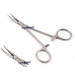 MOSQUİTO PENSİ - 125 mm. EĞRİ