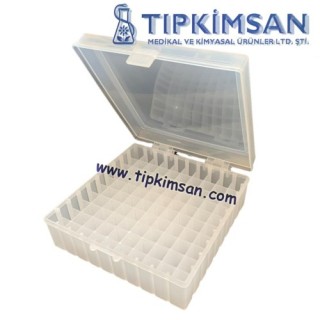 CRYO BOX - CRYO TÜP KUTUSU - 100 DELİKLİ - EPPENDORF TÜP SAKLAMA KUTUSU