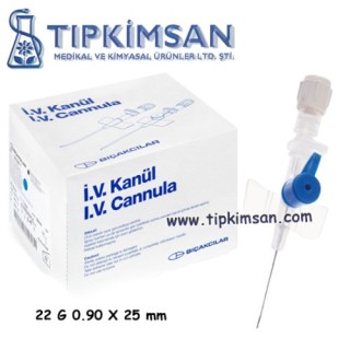 Bıçakçılar İV Kanül Mavi - 80 Adet