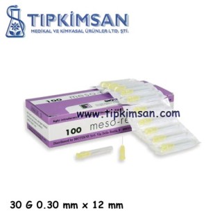 MEZOTERAPİ İĞNESİ 30 G X 12 MM - 100 ADET - MESO-RELLE