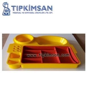 TEDAVİ TEPSİSİ DOUBLE TRAY - 5 BÖLMELİ 
