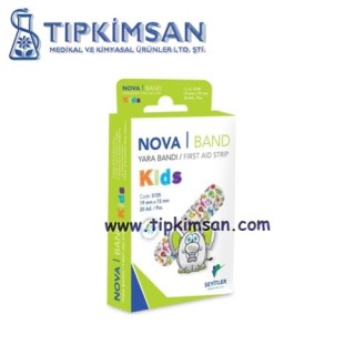 Nova Band Kids Desenli Çocuk Yara Bandı 20 Adet