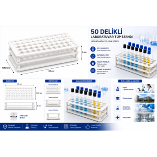 TÜP SPORU 16 mm Çaplı 50 Delikli BEYAZ
