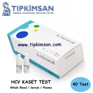 HCV KASET TEST - Tam kan / Serum / Plazma - 40 test -Microcult