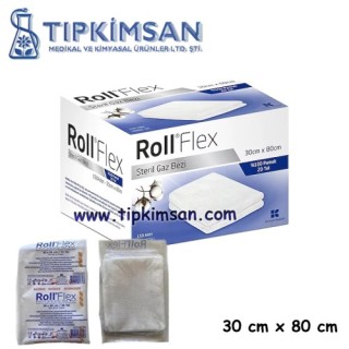 ROLL FLEX 30 X 80 STERİL GAZ BEZİ - GAZ KOMPERS - ADET 