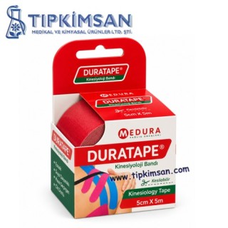 Duratape Kinesiyoloji Ağrı Bandı 5 cm x 5 m KIRMIZI