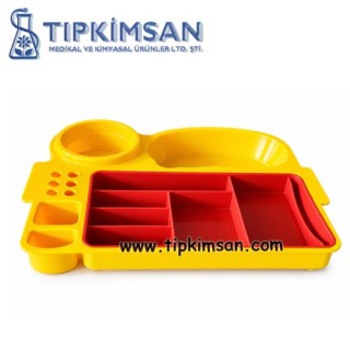TEDAVİ TEPSİSİ DOUBLE TRAY - 5 BÖLMELİ 