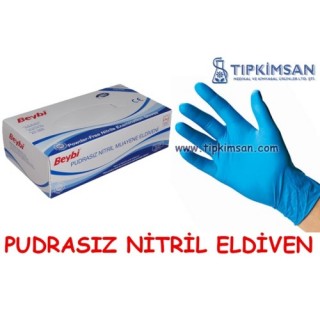 NİTRİL ELDİVEN PUDRASIZ - SMALL - 100 ADET / BEYBİ