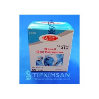 Steril Gaz Kompres - Damla - 50 Parça - 7.5 x 7.5 cm 4 Kat