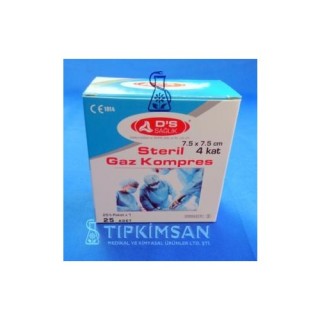 Steril Gaz Kompres - Damla - 25 Parça - 7.5 x 7.5 cm 4 Kat