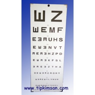 Göz Eşeli Işıksız - Snellen