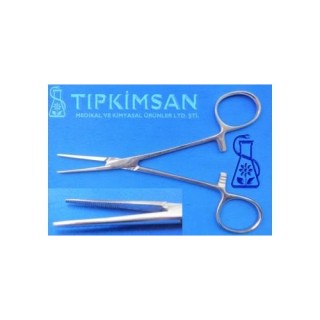 HEMOSTATİK PENS - 140 mm Kelly Tipi - Düz