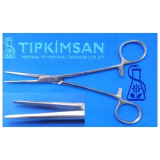 HEMOSTATİK PENS - 160 mm Kelly Tipi - Düz