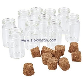 Mantar Tıpalı Cam şişe 10 cc