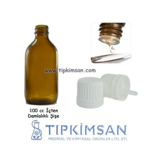 İÇTEN DAMLALIKLI ŞİŞE 100 CC - KAHVERENGİ