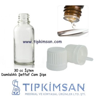 İÇTEN DAMLALIKLI ŞİŞE 30 CC - ŞEFFAF