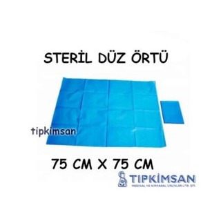 STERİL TEK KULLANIMLIK 75 CM X 75 CM DÜZ ÖRTÜ