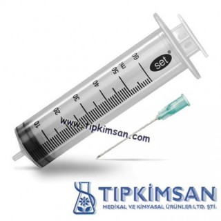 STERİL ENJEKTÖR 50 cc.CONTALI-3 Parça-Yeşil Uç