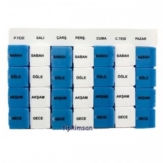 İLAÇ KUTUSU - Tapbox - 7 Günlük - 28 Gözlü